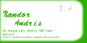 nandor andris business card